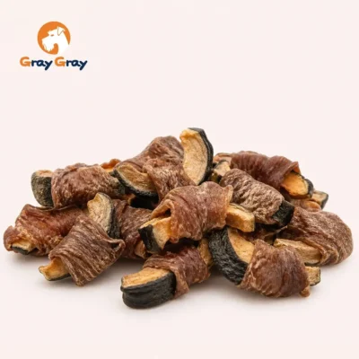 beibei pumpkin wrapped around duck meat