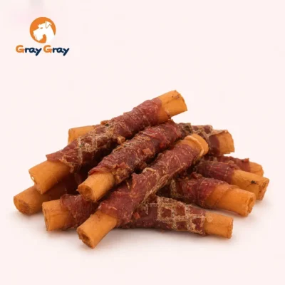 duck meat wrapped in natural color skin roll